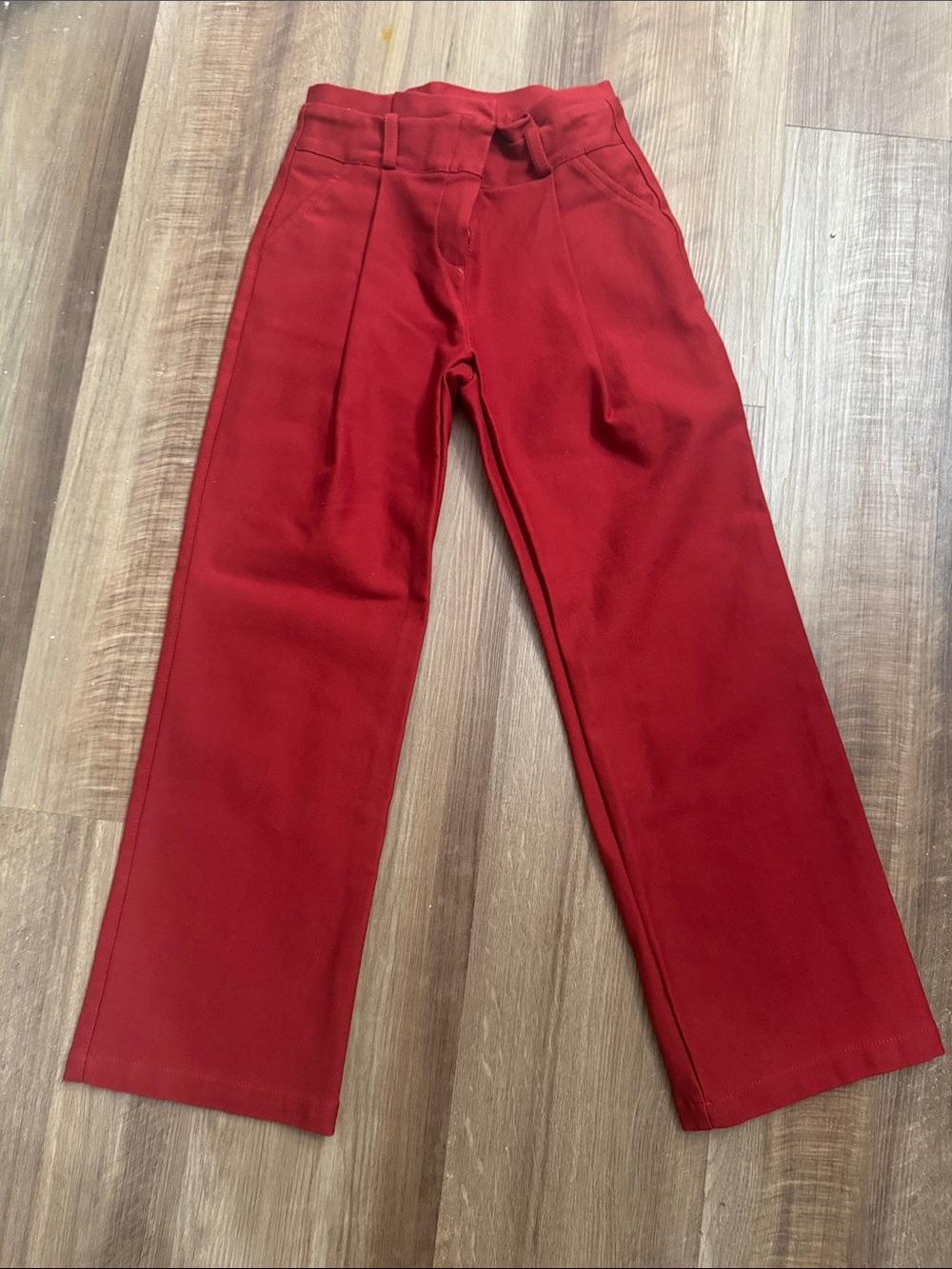Anthropologie Red Petite Stretch Leggings